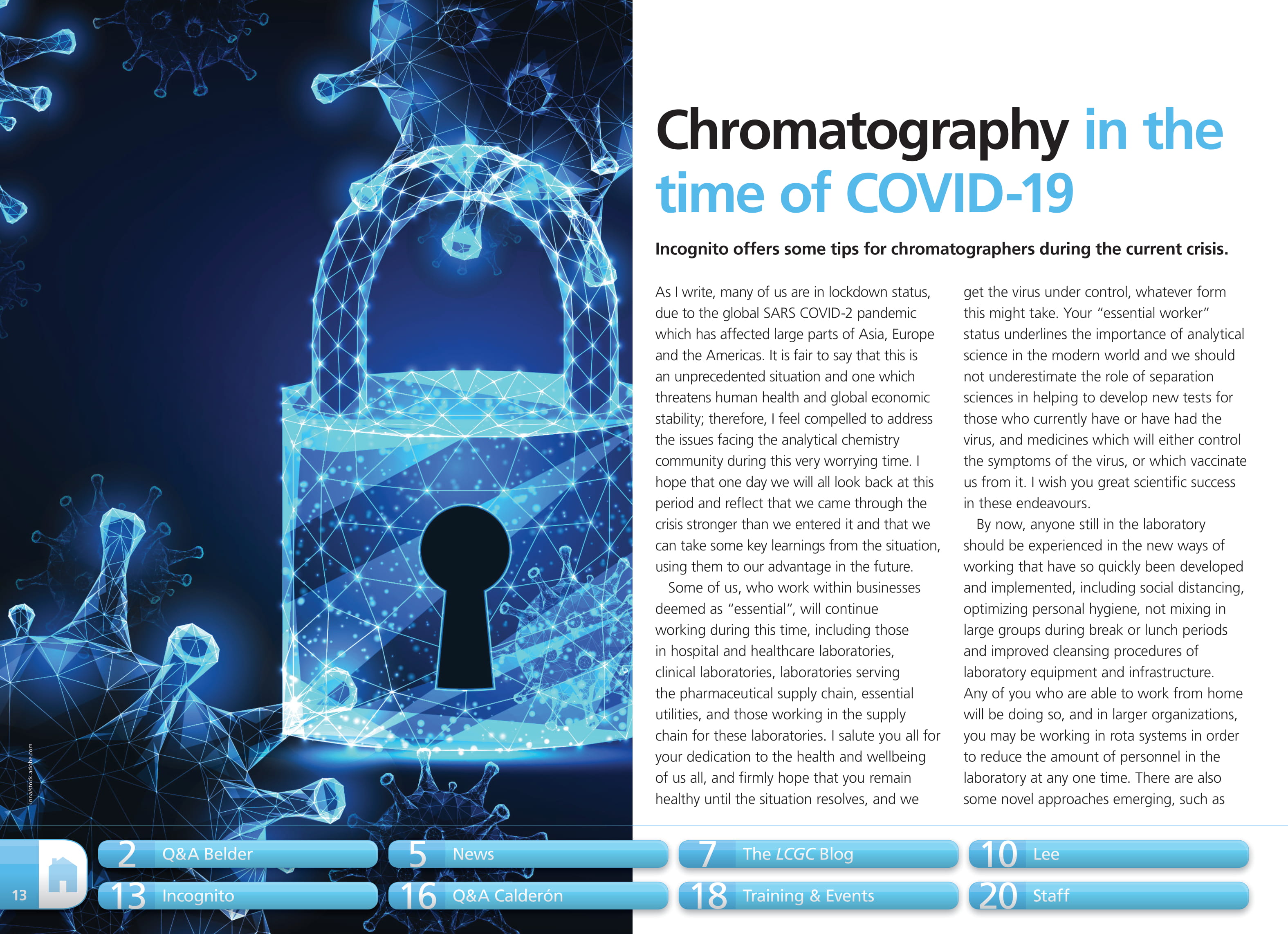 Chromatography and COVID-19  